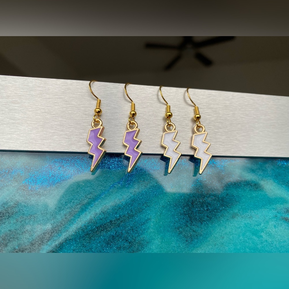 Stainless Steel Thunderbolt Earrings